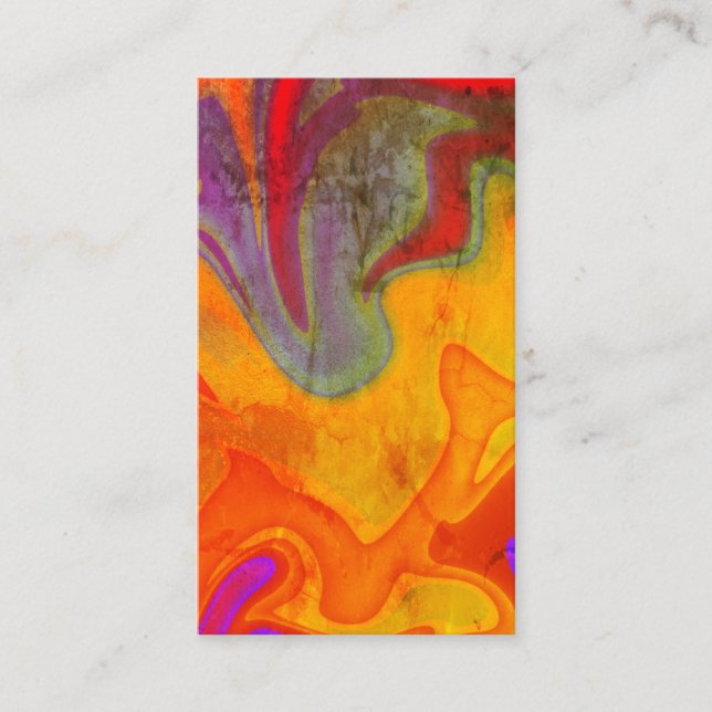 Liquid stone cave colorful abstract business card (Front)
