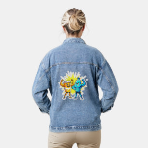 Liquid Strength – Funny Juice & Water Muscle Desig Denim Jacket