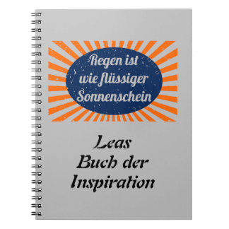 Liquid sunshine with names notebook