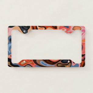 Liquid surface 4 license plate frame