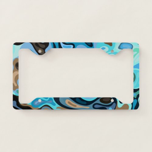 Liquid surface 6 license plate frame