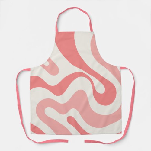 Liquid Swirl Abstract in Soft Pink  Apron