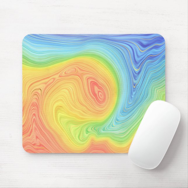 Liquid Swirl Abstract Mouse Pad (With Mouse)