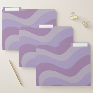 Liquid Swirl Purple Flow Groovy Stripe Y2K Pattern File Folder