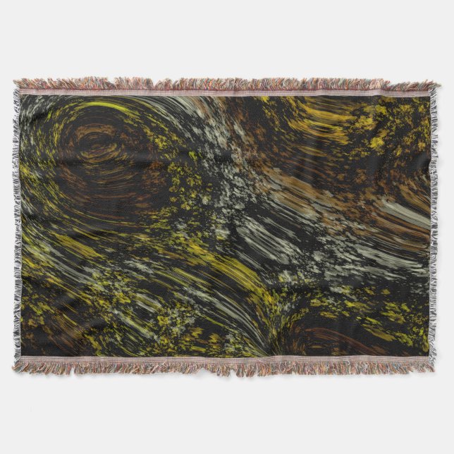 Liquid Tiger Gold Motion Throw Blanket (Front)