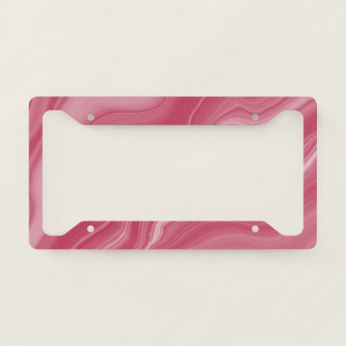 Liquid Viva Magenta Agate Dream 1 decor art License Plate Frame