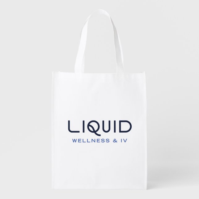 Liquid Wellness & IV Notebook Grocery Bag (Front)