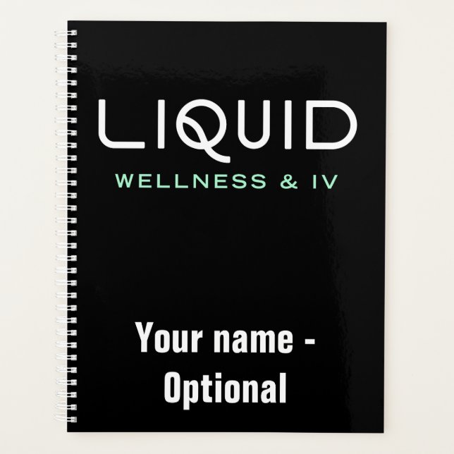 Liquid Wellness & IV Planner - Black (Front)