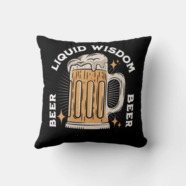 Liquid Wisdom Throw Pillow (Back)