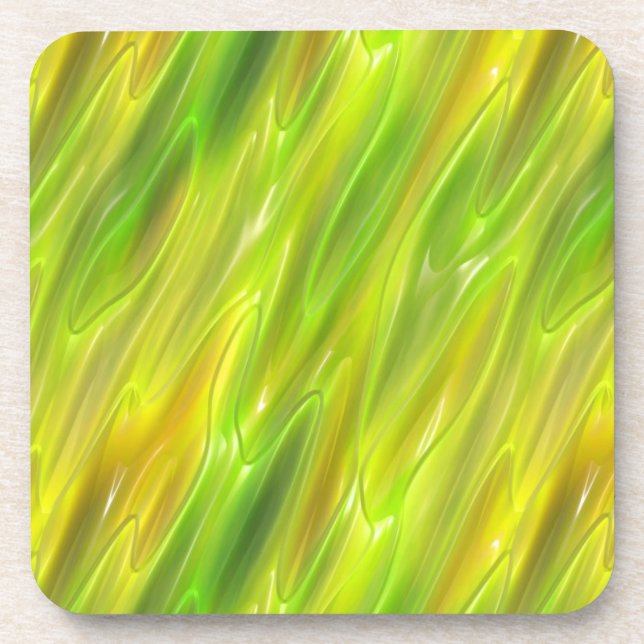 Liquid Yellow Beverage Coaster (Front)