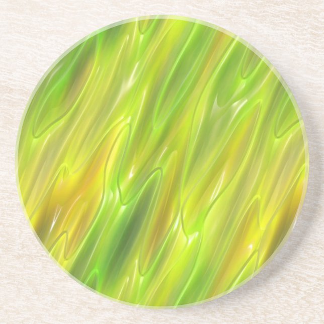 Liquid Yellow Drink Coaster (Front)