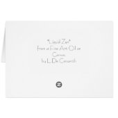 "Liquid Zen" Card (Back Horizontal)