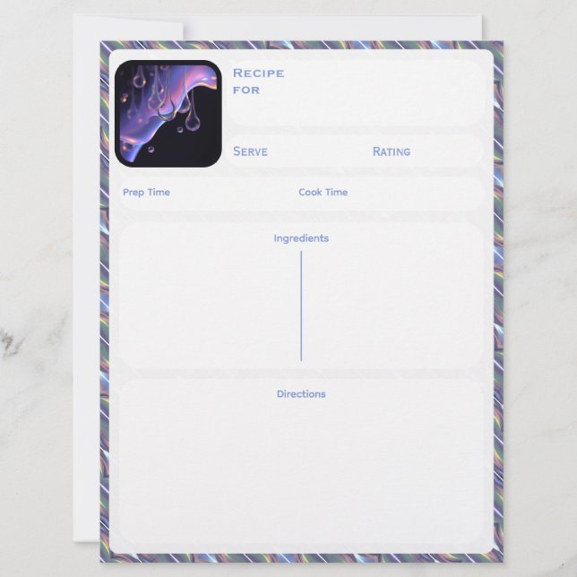 Liquify - Binder Insert Recipe Card (Front)