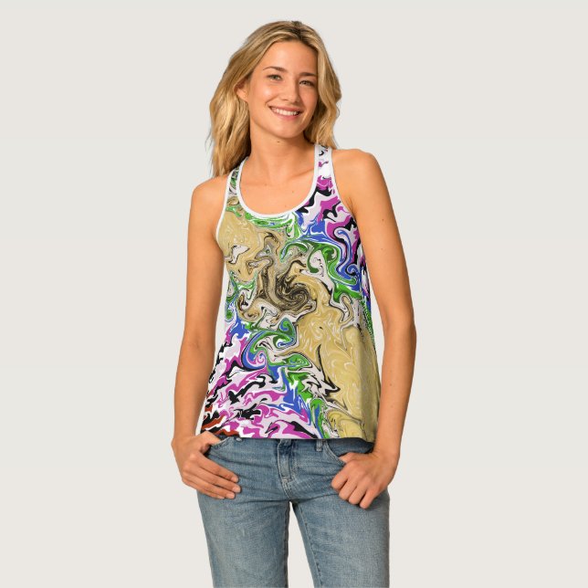 Liquify multicolours tank top (Front Full)