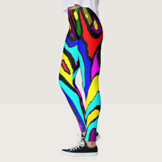 Liquirice allsorts pattern and bright sweet colors leggings