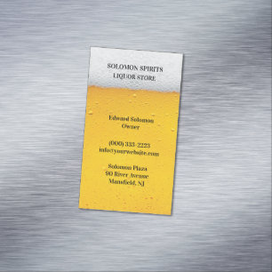 Liquor Beer Business Card Magnet
