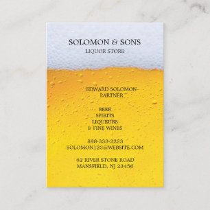Liquor Beer Store Chubby Business Card Template