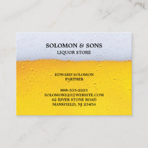 Liquor Beer Store Chubby Business Card Template