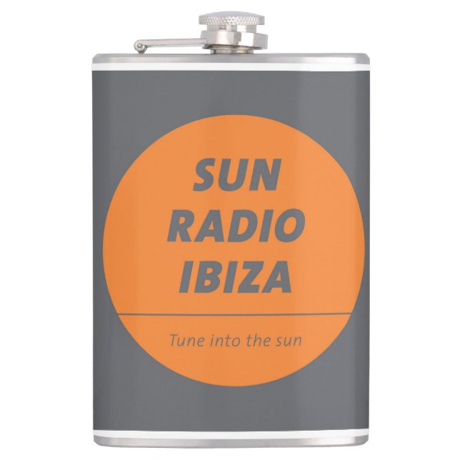Liquor Bottle by Sun Radio Ibiza  Flask (Front)