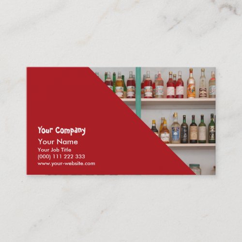 Liquor bottles business card