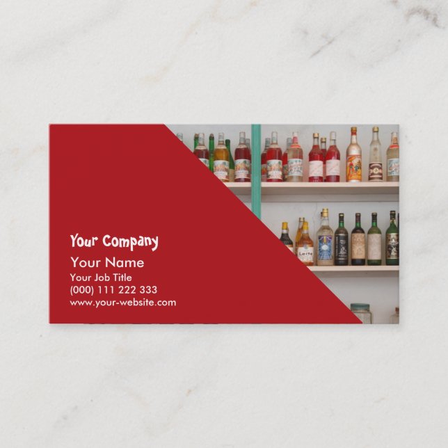 Liquor bottles business card (Front)