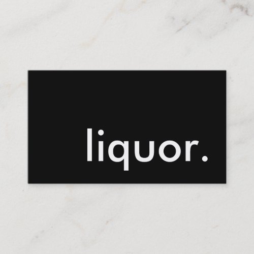 liquor business card