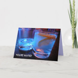 liquor glasses party invite
