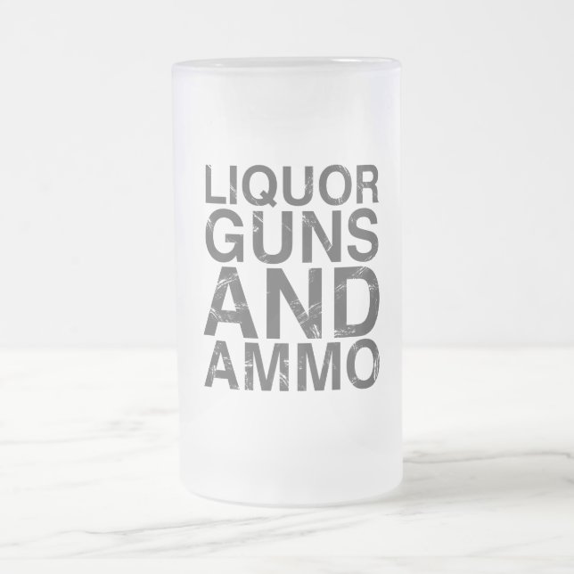 Liquor Guns & Ammo Frosted Glass Frosted Glass Beer Mug (Center)