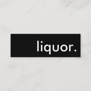 liquor. mini business card