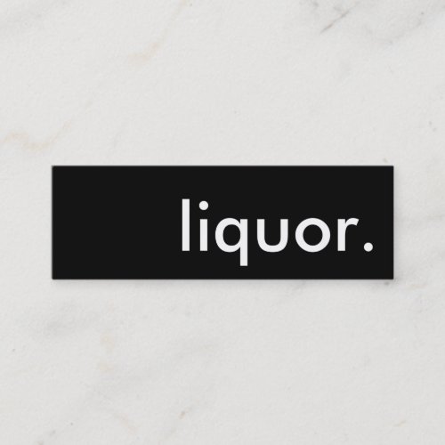 liquor. business card template