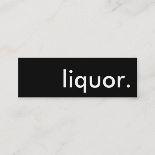 Customizable liquor. business card template