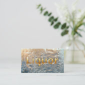 Liquor Store Modern Frosted Business Card (Standing Front)
