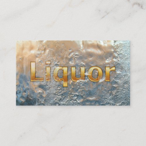 Liquor Store Modern Frosted Business Card