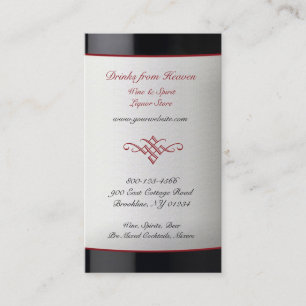 Liquor Wine Store Business Card Template
