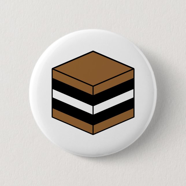 Liquorice All Sort - Brown, White & Black Button (Front)
