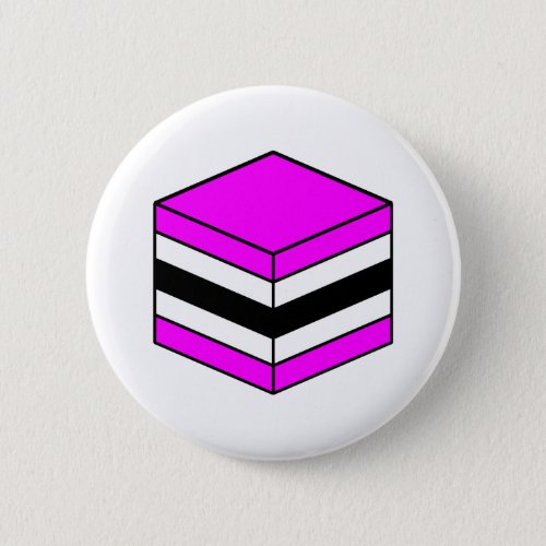 Liquorice All Sort _ Magenta White and Black 02 Button