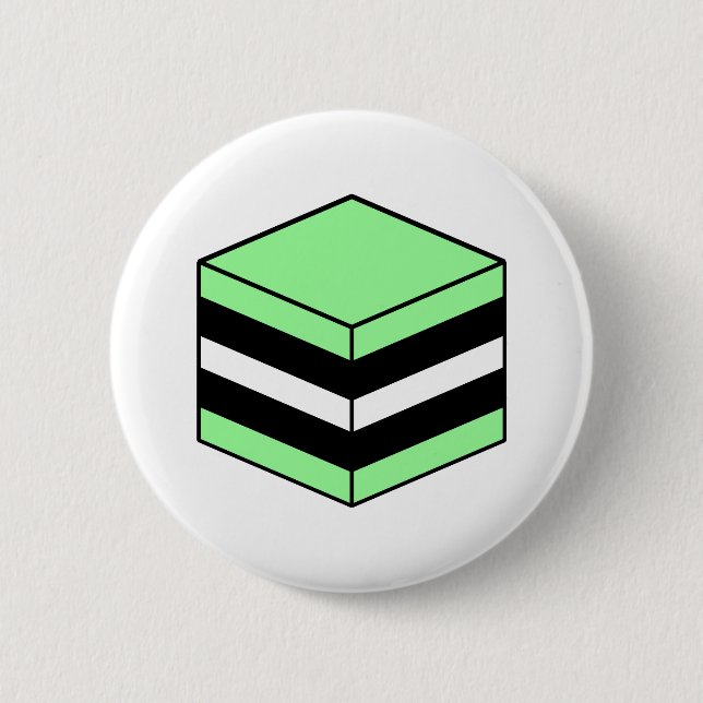 Liquorice All Sort - Mint Green and Black Button (Front)