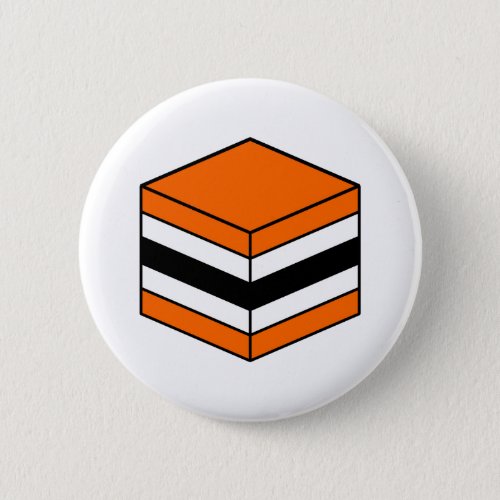 Liquorice All Sort _ Orange White and Black Button