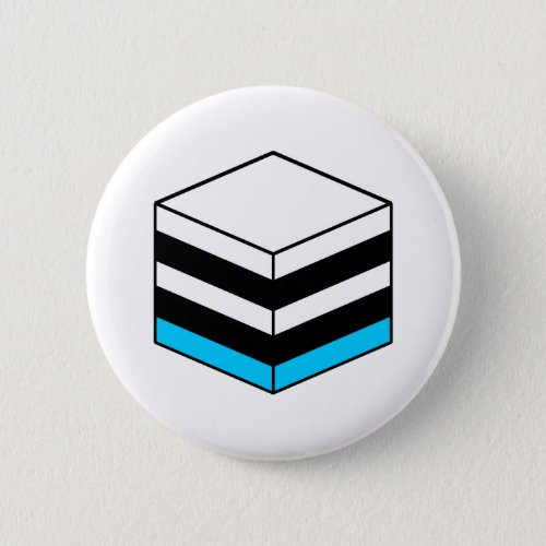 Liquorice All Sort _ White Blue and Black Button