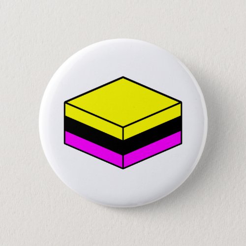 Liquorice All Sort _ Yellow Black and Magenta Button