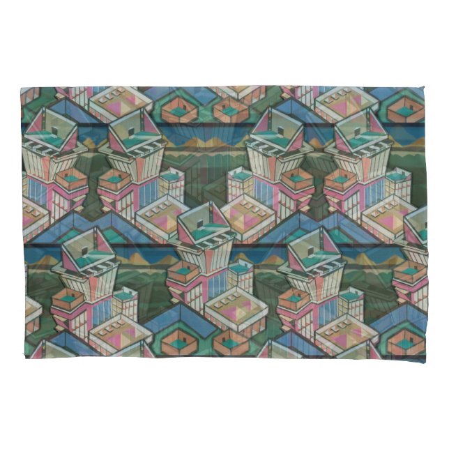 Liquorice allsorts 3D collage in suede Pillow Case (Front)