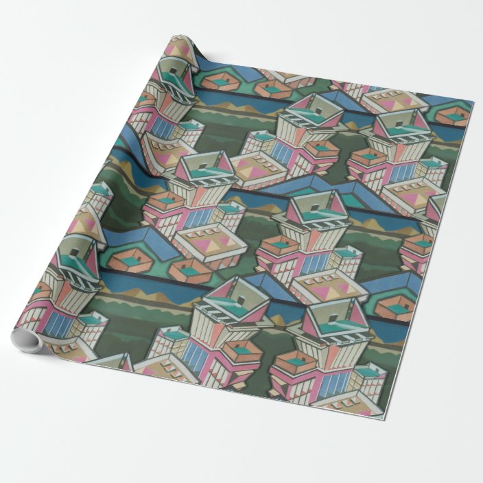 Liquorice allsorts 3D collage in suede Wrapping Paper Zazzle