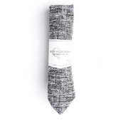Liquorice Textured Cotton Weave Necktie (Front)