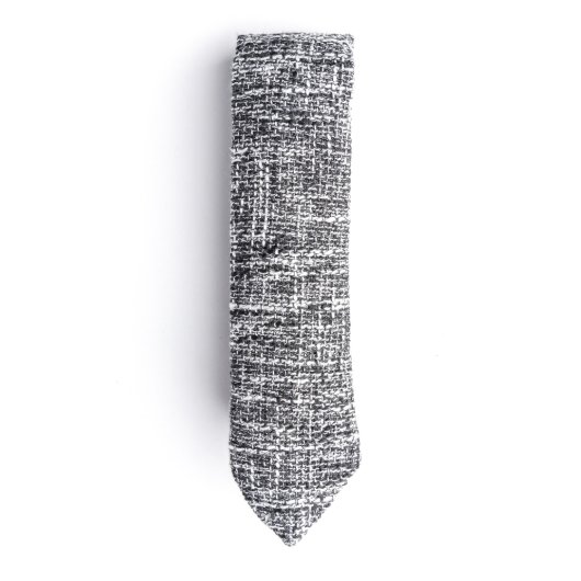 Liquorice Textured Cotton Weave Necktie (Front)