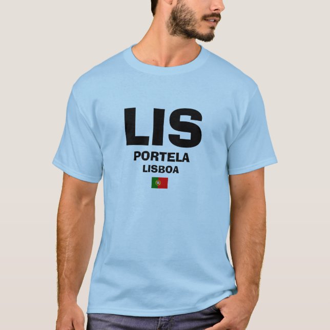 LIS Lisboa Portela Airport Code Shirt (Front)