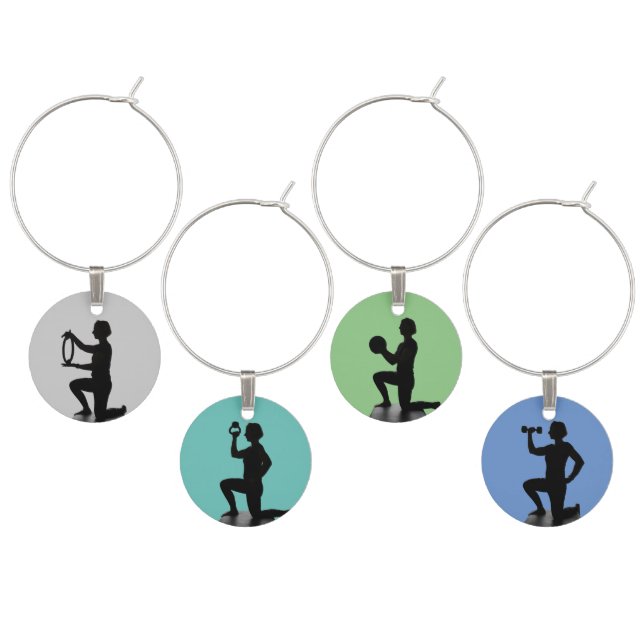Lisa Carusone Silhouette Wine Charms (Staggered)