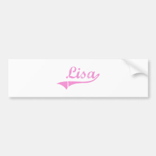 Lisa Classic Style Name Bumper Sticker