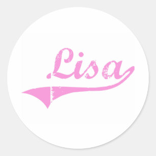 Lisa Classic Style Name Classic Round Sticker