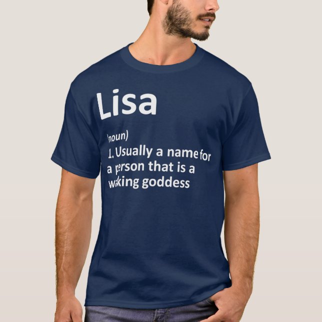 LISA Definition Personalized Name Funny Birthday T-Shirt (Front)