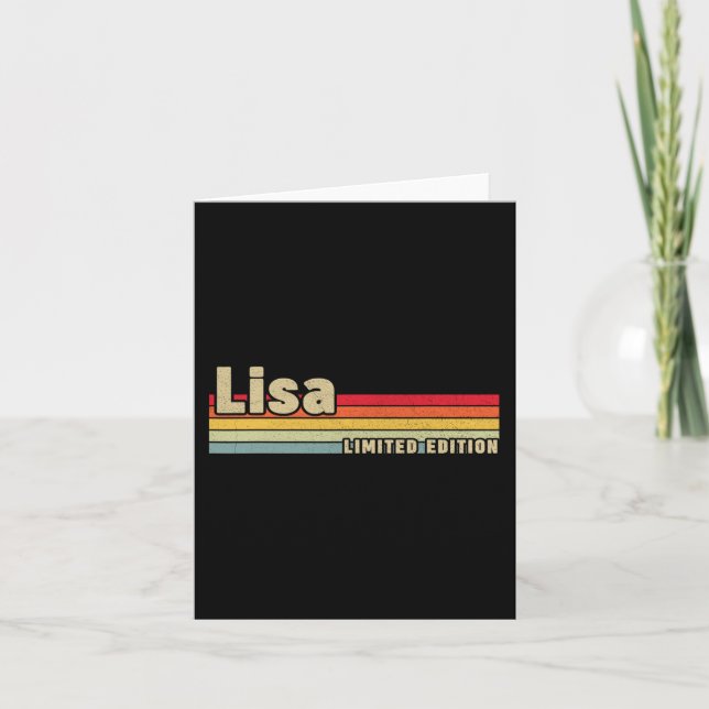 Lisa Gift Name Personalized Birthday Fun Christmas Card (Front)